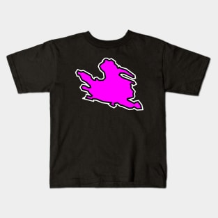 Mayne Island Silhouette in Pink Magenta - Simple Solid Colour - Mayne Island Kids T-Shirt